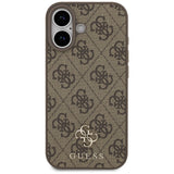 Husa pentru iPhone 17, Guess 4G Small and Classic Logo MagSafe (GUHMP17SP4SM4MW), maro