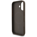 Husa pentru iPhone 17, Guess 4G Small and Classic Logo MagSafe (GUHMP17SP4SM4MW), maro