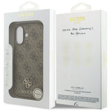 Husa pentru iPhone 17, Guess 4G Small and Classic Logo MagSafe (GUHMP17SP4SM4MW), maro