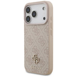 Husa pentru iPhone 17 Pro, Guess 4G Small and Classic Logo MagSafe (GUHMP17LP4SM4MP), roz