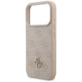 Husa pentru iPhone 17 Pro, Guess 4G Small and Classic Logo MagSafe (GUHMP17LP4SM4MP), roz