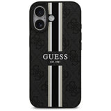Husa pentru iPhone 17, Guess Hardcase 4G Printed Stripes MagSafe (GUHMP17SP4RPSK), negru