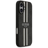 Husa pentru iPhone 17, Guess Hardcase 4G Printed Stripes MagSafe (GUHMP17SP4RPSK), negru