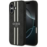Husa pentru iPhone 17, Guess Hardcase 4G Printed Stripes MagSafe (GUHMP17SP4RPSK), negru