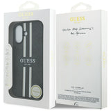 Husa pentru iPhone 17, Guess Hardcase 4G Printed Stripes MagSafe (GUHMP17SP4RPSK), negru