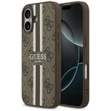 Husa pentru iPhone 17, Guess Hardcase 4G Printed Stripes MagSafe (GUHMP17SP4RPSW), maro