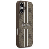 Husa pentru iPhone 17, Guess Hardcase 4G Printed Stripes MagSafe (GUHMP17SP4RPSW), maro