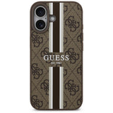 Husa pentru iPhone 17, Guess Hardcase 4G Printed Stripes MagSafe (GUHMP17SP4RPSW), maro