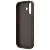 Husa pentru iPhone 17, Guess Hardcase 4G Printed Stripes MagSafe (GUHMP17SP4RPSW), maro