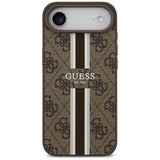 Husa pentru iPhone 17 Air, Guess Hardcase 4G Printed Stripes MagSafe (GUHMP17MP4RPSW), maro