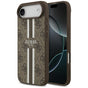 Husa pentru iPhone 17 Air, Guess Hardcase 4G Printed Stripes MagSafe (GUHMP17MP4RPSW), maro