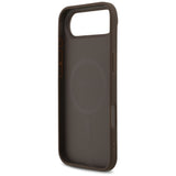 Husa pentru iPhone 17 Air, Guess Hardcase 4G Printed Stripes MagSafe (GUHMP17MP4RPSW), maro