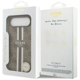 Husa pentru iPhone 17 Air, Guess Hardcase 4G Printed Stripes MagSafe (GUHMP17MP4RPSW), maro