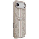 Husa pentru iPhone 17 Air, Guess Hardcase 4G Printed Stripes MagSafe (GUHMP17MP4RPSP), roz