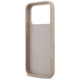 Husa pentru iPhone 17 Pro, Guess Hardcase 4G Printed Stripes MagSafe (GUHMP17LP4RPSP), roz