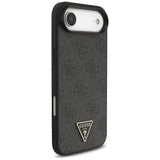 Husa pentru iPhone 17 Air, Guess Hardcase 4G Logo triunghi MagSafe cu Cord Strap (GUHMP17MP4TSDPPSK), negru