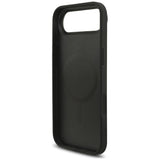 Husa pentru iPhone 17 Air, Guess Hardcase 4G Logo triunghi MagSafe cu Cord Strap (GUHMP17MP4TSDPPSK), negru