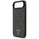 Husa pentru iPhone 17 Air, Guess Hardcase 4G Logo triunghi MagSafe cu Cord Strap (GUHMP17MP4TSDPPSK), negru