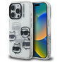Husa pentru iPhone 16 Pro Max, Karl Lagerfeld IML Lux Multi Head Pattern (KLHCP16XHMCHKCT), transparenta