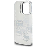Husa pentru iPhone 16 Pro Max, Karl Lagerfeld IML Lux Multi Head Pattern (KLHCP16XHMCHKCT), transparenta