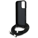 Husa pentru iPhone 16, Karl Lagerfeld Saffiano MagSafe Crossbody (KLHCP16SPGGRMPCK), albastru