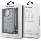 Husa pentru iPhone 16 Pro, Karl Lagerfeld Saffiano MagSafe Crossbody (KLHCP16LPGGRMPCG), alb