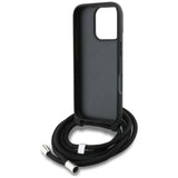 Husa pentru iPhone 16 Pro, Karl Lagerfeld Saffiano MagSafe Crossbody (KLHCP16LPGGRMPCG), alb