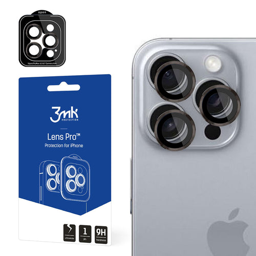 Folie de protectie pentru iPhone 16 Pro, 3mk Lens Protection Pro