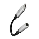 Adaptor, 3mk Audio Cable USB-C to Jack 3 5mm DAC Chip Aluminium Koff A3d2de, Gri