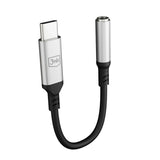 Adaptor, 3mk Audio Cable USB-C to Jack 3 5mm DAC Chip Aluminium Koff A3d2de, Gri