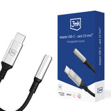 Adaptor, 3mk Audio Cable USB-C to Jack 3 5mm DAC Chip Aluminium Koff A3d2de, Gri