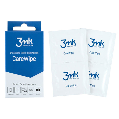 Laveta curatare 3mk Screen Cleaning Cloth CareWipe (24 pack), Smartphone/Tablet/Monitor/Glasses/Camera, Antistatic, Fragrances