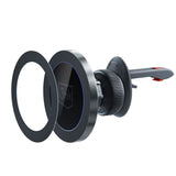 Suport auto 3mk Magnetic MagHolder, pentru Grila ventilatie, iPhone, MagSafe Technology, 16 Magnets, negru