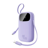 Baterie Externa Baseus Enerfill FC31 Qpow 3 (E0028C02), USB-C/Lightning Cables, 10000mAh, 45W, Afisaj Digital, Mov