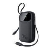 Baterie Externa Baseus Enerfill FC31 Qpow 3 (E0028C00), USB-C/Lightning Cables, 10000mAh, 45W, Afisaj Digital, Negru