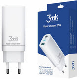 Incarcator retea 3mk Hyper, 2x Type-C, 1x USB-A, GaN Technology, Incarcare rapida, 65W, alb