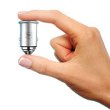 Incarcator auto 3mk Hyper, USB-A, Type-C, 30W, Durabil Aluminium, argintiu