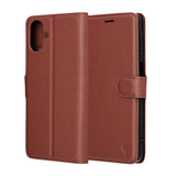 Husa pentru Samsung Galaxy A07 4G, Techsuit Leather Folio, maro