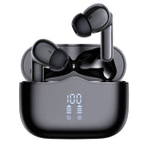 Casti wireless Techsuit Premium VelarX One (CW2), Bluetooth V5.4, 300mAh, ANC, ENC, 4 Microfon, negru