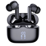 Casti wireless Techsuit Premium VelarX One (CW2), Bluetooth V5.4, 300mAh, ANC, ENC, 4 Microfon, negru