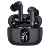 Casti wireless Techsuit Premium WaveBeat 100 (CW3), Bluetooth V5.4, 300mAh, ANC, ENC, 4 Microfon, negru