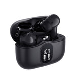 Casti wireless Techsuit Premium WaveBeat 100 (CW3), Bluetooth V5.4, 300mAh, ANC, ENC, 4 Microfon, negru