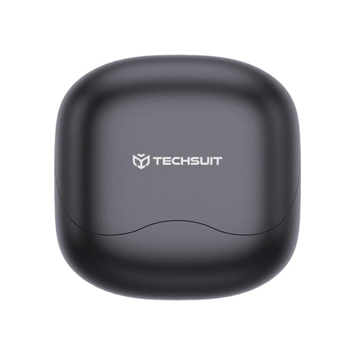 Casti wireless Techsuit Premium EchoFit Pro (CW5), Bluetooth V5.4, ANC, ENC, 400mAh, Multi-Connect, Incarcare rapida, 6 Microfon, negru