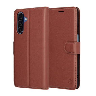 Husa pentru Samsung Galaxy A17 5G, Techsuit Leather Folio, maro