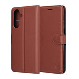 Husa pentru Samsung Galaxy A17 5G, Techsuit Leather Folio, maro