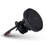 Suport auto 3mk cu Wireless Charging MagCharger, pentru Grila ventilatie, MagSafe & Qi Technology, Incarcare rapida, 15W, negru