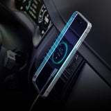 Suport auto 3mk cu Wireless Charging MagCharger, pentru Grila ventilatie, MagSafe & Qi Technology, Incarcare rapida, 15W, negru