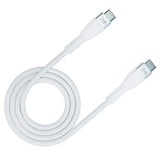 Cablu 3mk de date Hyper Silicon, USB-C to USB-C, 60W, 3A, 1m, alb