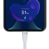 Cablu 3mk de date Hyper Silicon, USB-C to USB-C, 60W, 3A, 1m, alb