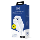 Incarcator retea 3mk Hyper, USB-A/USB-C, GaN Technology, 65W, QX4+, Fireproof V0 Material, alb